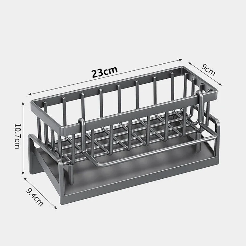 ABS Plastic Drain Rack Kitchen Sink Storage Rack Rag Dish Storage Narrow Edge Sponge Storage Rack Convenient Household Storage_voghion.com