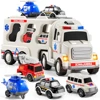 WizKidz Play Ambulance Toy Vehicle Truck With Light & Sound for Kids 3+ Years Old Emergency Rescue Police Fire Helicopter Gifts 1