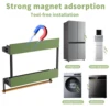 refrigerator shelves,Strong magnetic absorption rack,spice rack,With paper roll holder,Kitchen supplies storage rack With hook 4
