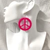 Voikukka Jewelry 2022 New Product Acrylic Pendant Anti War Logo Peace Pattern Fashion Dangle Earrings For Women Gifts 5