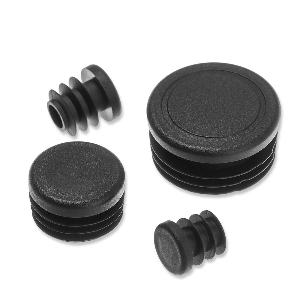 Plastic Round Inner Plug For Steel pipe End Blanking Caps Anti Slip Alloy ladder chair leg Cover Furniture Protector Pads 4pcs