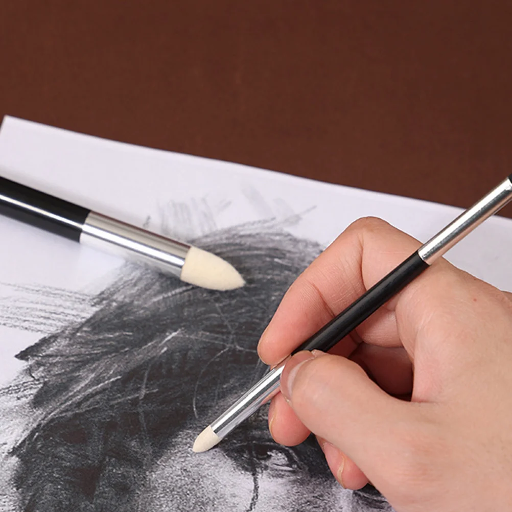 

Blending Sponge Pen Double Headed Washable Rubbing Sponge Brush Sketch Wipe Reusable Blending Stump Drawing Art Blenders Artist