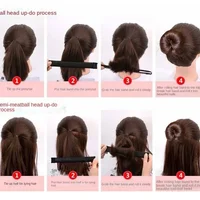 Bandeau à cheveux synthétique pour femmes et filles, accessoire pour chignon torsadé, doux, français, DIY 6
