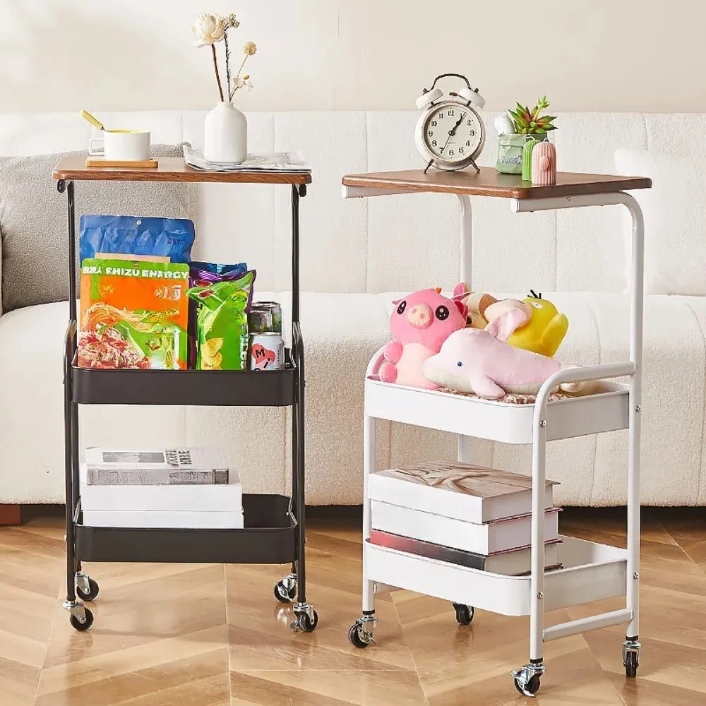 Ultra Thin Mobile Trolley Waterproof Multi-purpose Rust Proof Modern and Simple Household with Wheels Multi-layer Storage Rack storage rack,rolling storage cart