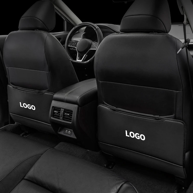 Per Seat Alhambra Leon Ateca Arona Altea Ltea Cupra Toledo Car Leather Anti-Kick Pad Seat Back Protector Cover Interior Styling