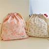 Cotton Mommy Storage Bags Outdoor Baby Stroller Hanging Pocket Carrier String Storage Bag Printing Drawstring Pouches 26X29cm 5