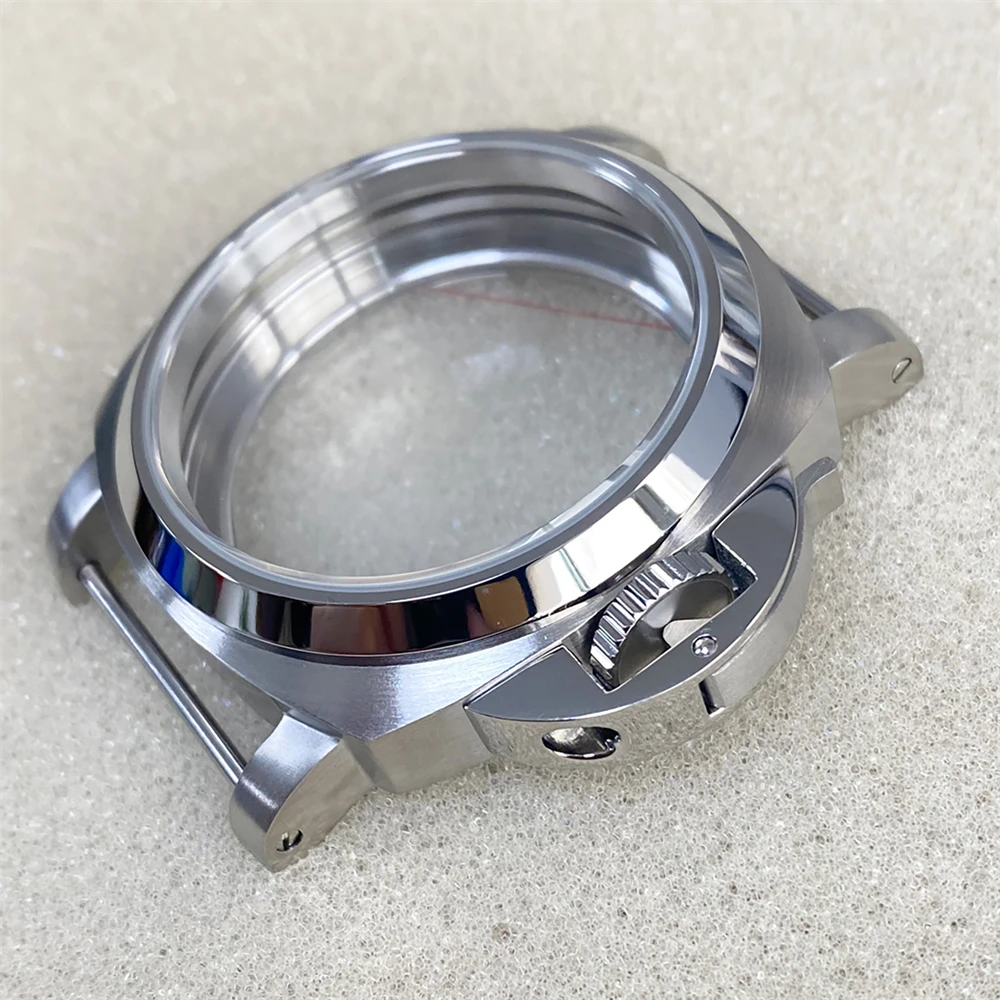 

44mm Polished and Sanded Stainless Steel Watch Case Shell Fits for ETA 6497 6498 Movement, for ST3600 ST3620 Watch Movement