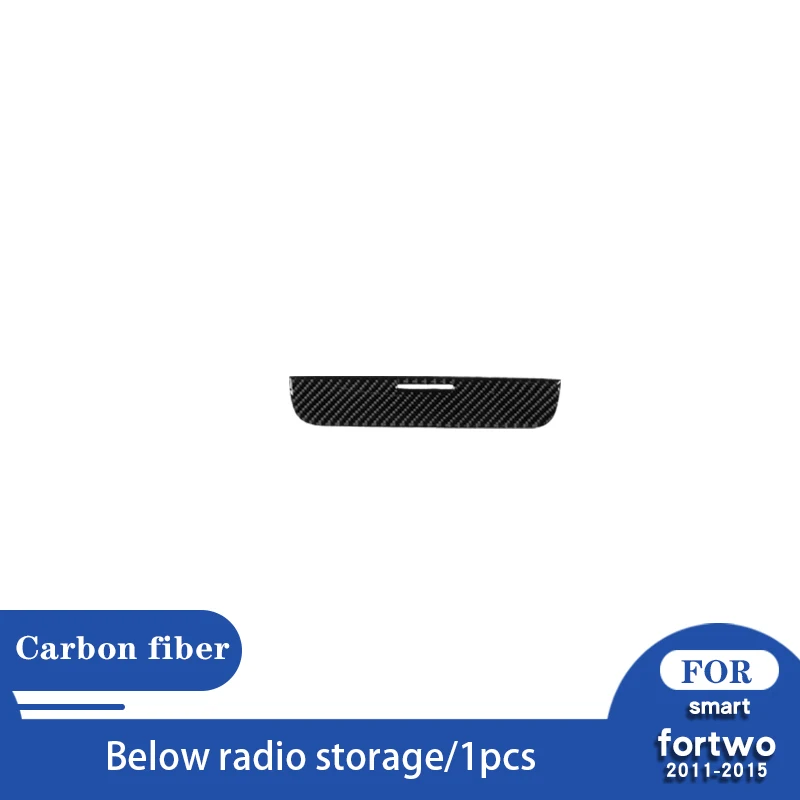 Pannello De Radio Cd De Fibra De Carbono Para Coche, Pegatinas Decorativas De Molduras De Marcos Para Mercedes Smart 451 Fortwo Bra