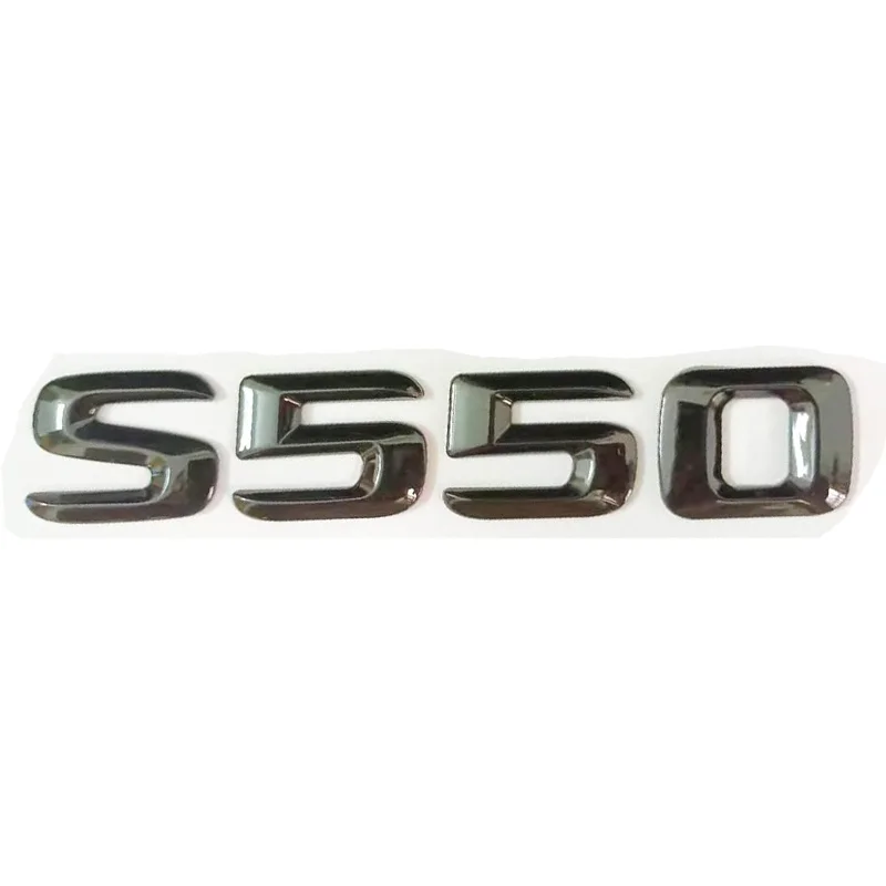 

Glossy Black S550 Letters 3D ABS Plastic Car Trunk Rear Letters Badge Emblem Decal Sticker Replaces with Benz