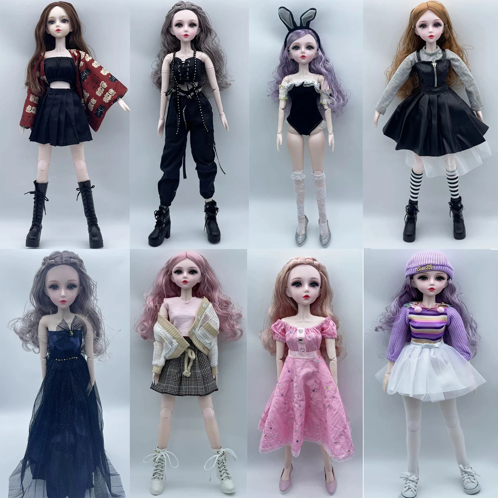 New Fashion 1/3 Bjd Doll 60Cm Doll Whole Doll And Clothing Set Multi Joint Mobile Doll Girl Toy Giocattolo Per Bambini Regali Di Festa