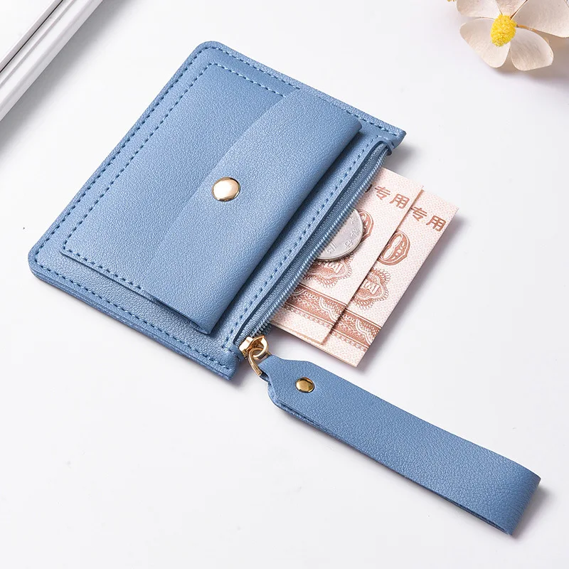 New change bag, card bag, zipper card holder, wallet, women's ins, candy color, small fresh card holder