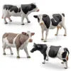 Simulated Farm Poultry, Livestock, Cow Model, Simmental Cattle, Black and White Cow Decoration, Ranch Animals 3