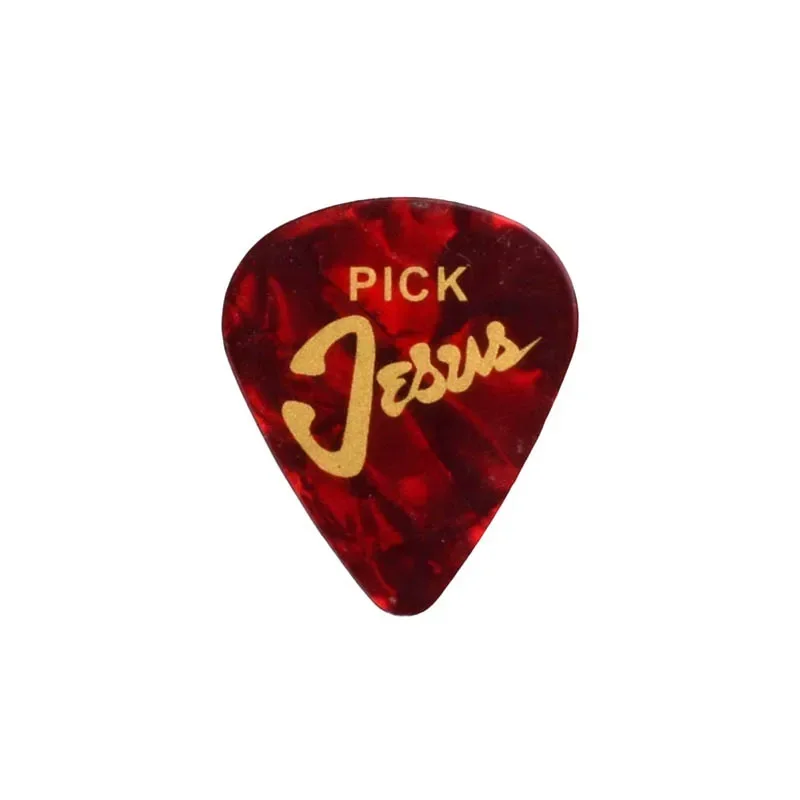100Pcs Celluloid Guitar Picks with JESUS Romans 10:13, Psalm 149:1, Psalm 147:1 0.71MM