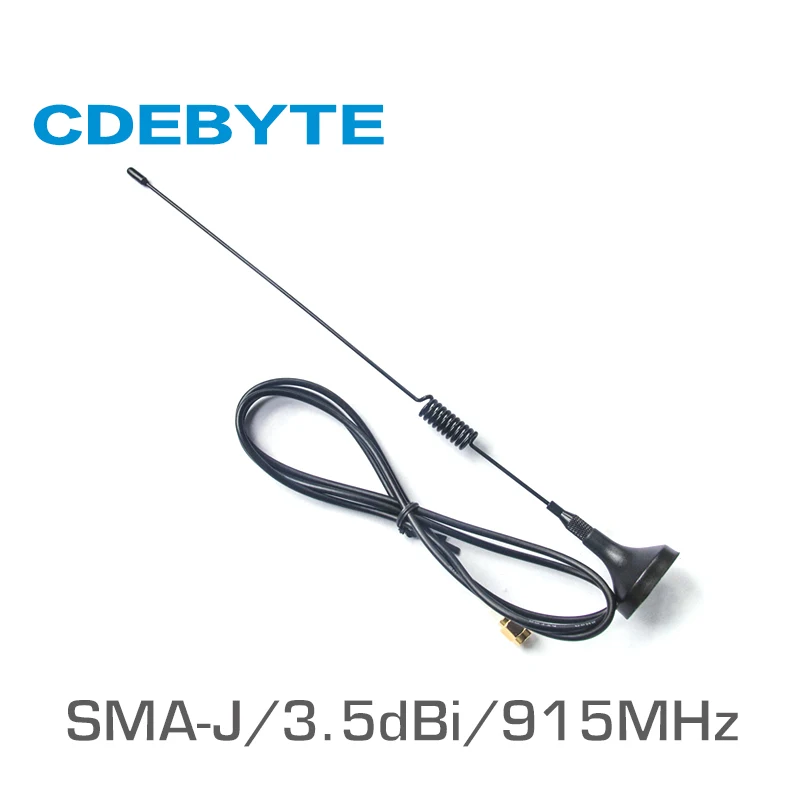External Antenna Shortwave Antenna CDEBYTE TX915-XPL-100 915MHz High Gain Omni Wifi Antenna 3.5dBi SMA-J Sucker Antena with Magnetic Base