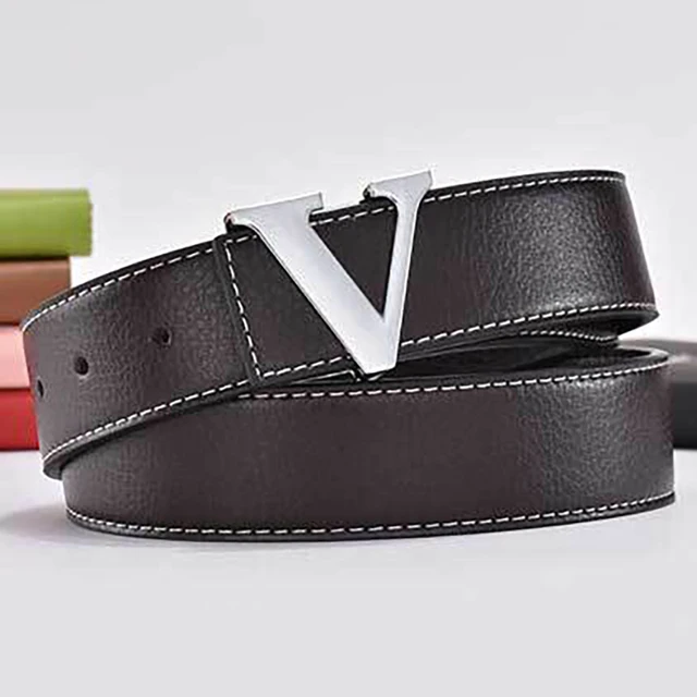 2023 Luxury Designer Brand Pin Buckle V Belt Men High Quality