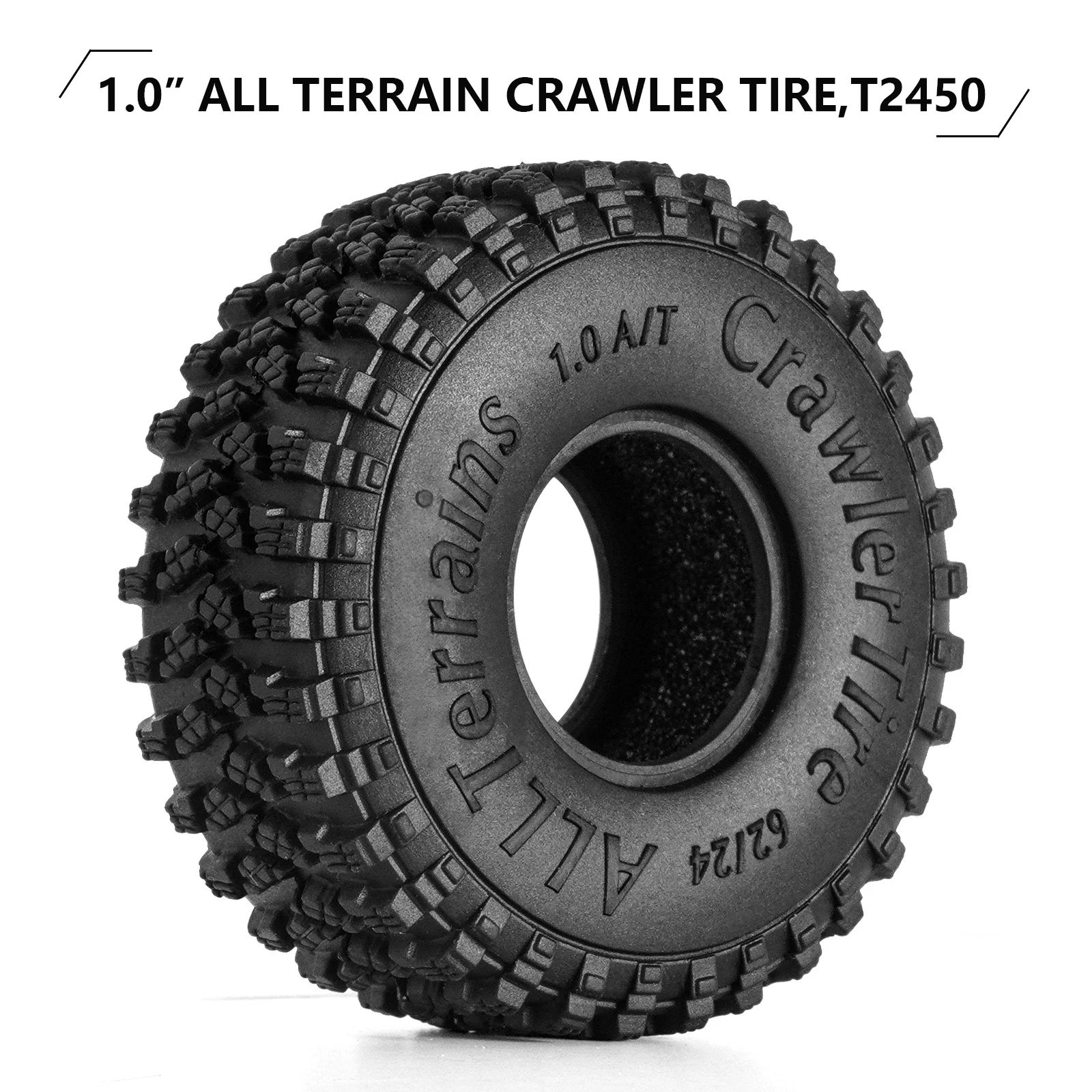 INJORA 62*24mm S4 All Terrain 1.0 Wheel Tires for 1/18 1/24 RC Crawler Car Axial SCX24 FCX24 Enduro24 AX24 (T2450) 3