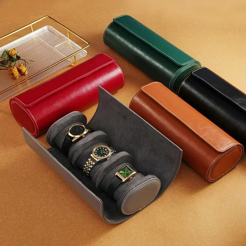 Watch Box Case Pouch Organizer Leather Bag For Travel Storage