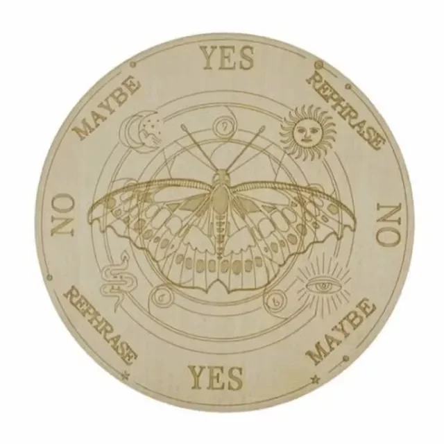 Ξύλινη σανίδα εκκρεμούς με Moon Star Divination Energy Carven Πιάτο Θεραπείας Διαλογισμός Διακοσμητικά Μεταφυσικό Βωμό