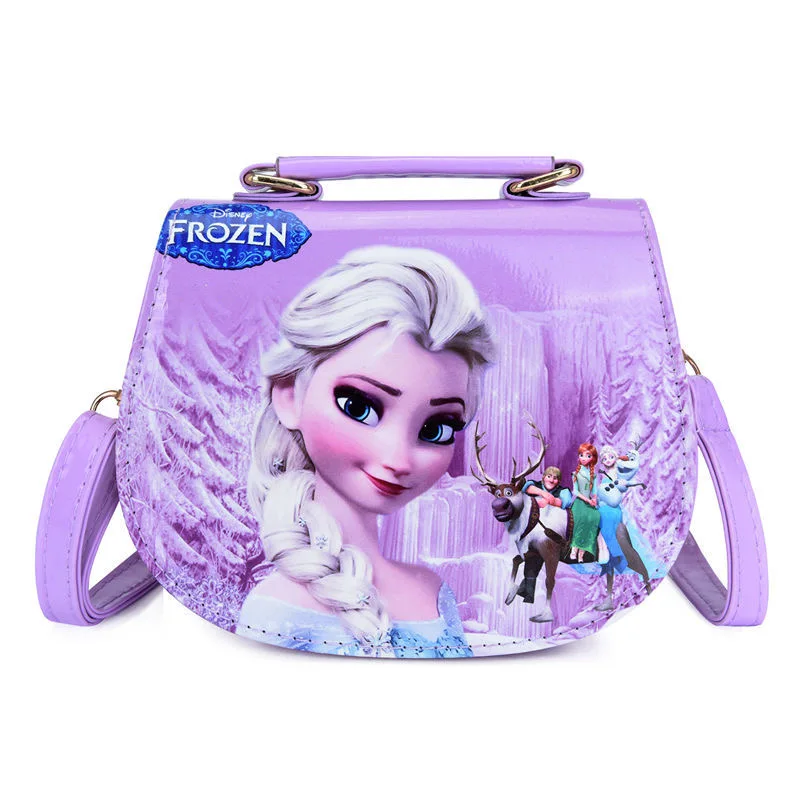 Disney Kindergarten Girl Frozen Princess Shoulder Bag PU Children