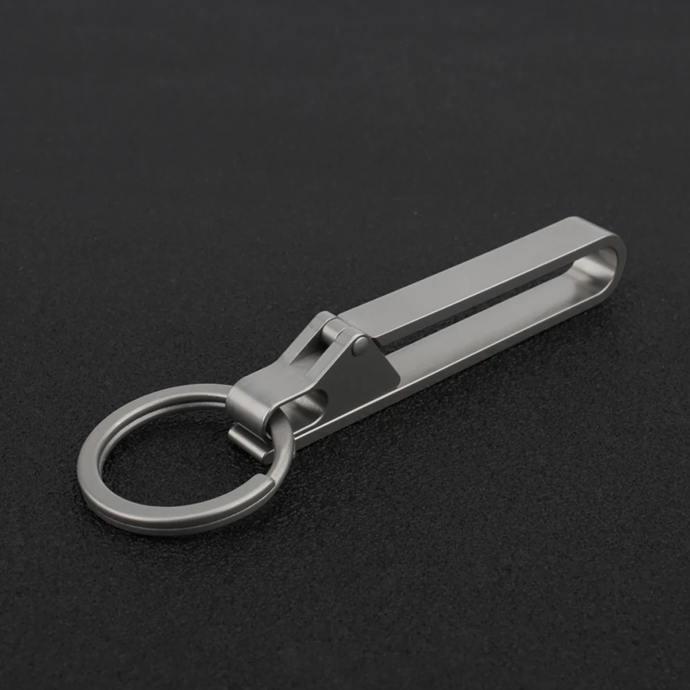 Titanium Alloy Quick Buckle Detach Belt Waist Hanging Keychain Key Ring Tool New