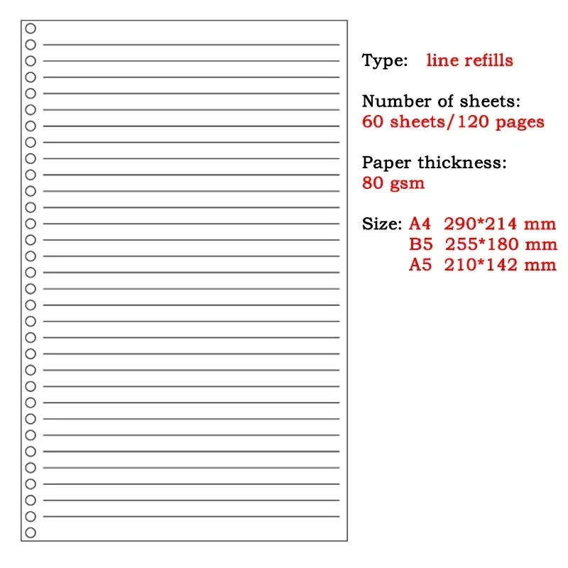 מחברת עם 60 דפים נשלפים, עמודים ניתנים למילוי, יומן מתוכנן למשרד, ציוד לבית הספר, ציוד כתיבה חמוד, עטי ג'ל לתלמידים