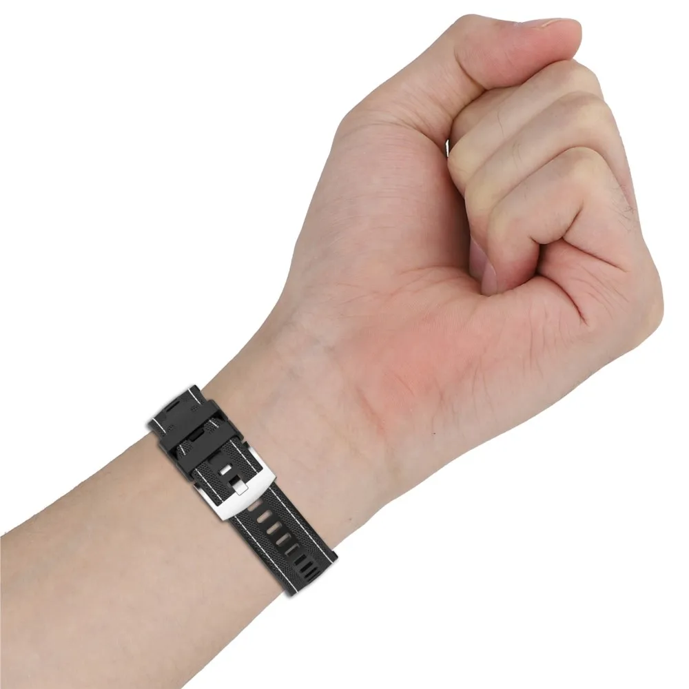 Braided Nylon & Silicone Sport Strap - Adjustable Bracelet Accessory