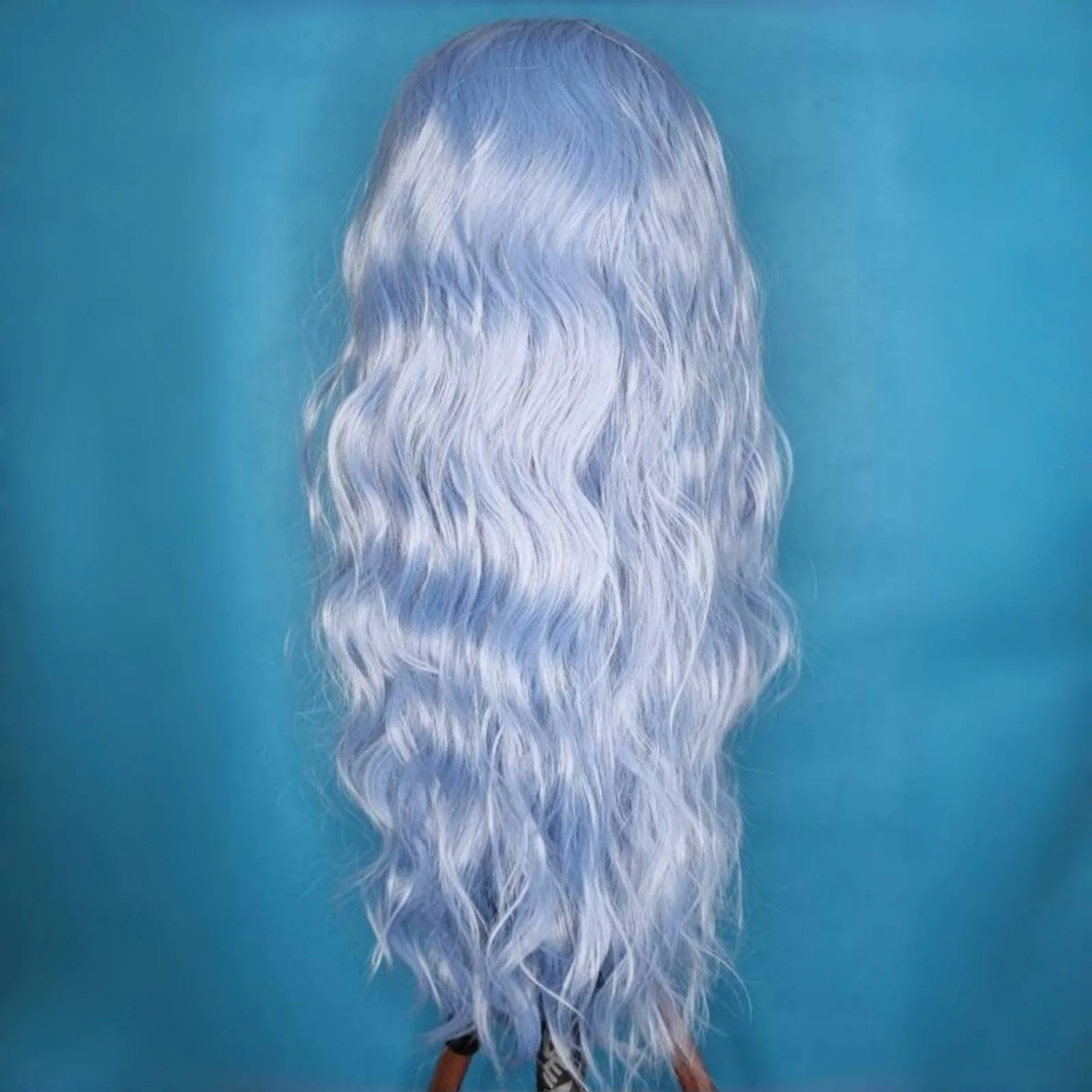 Long Curly Wavy Wig Synthetic Lace Front Wig Water Wave Natural Hair Blonde Colored 13X4 Frontal Wigs for Women Party Cosplay