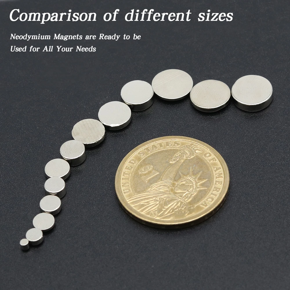 Round Magnets N35 Super Strong 2/4/5/6/8/10mm X 1/2/3/mm NdFeB Neodymium Disc