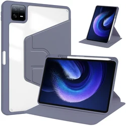 360° Rotating Tablet Case with Pencil Holder for Redmi Pad SE 11inch (XZ - YKL - Purple)
