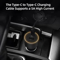 New Xiaomi Car Charger 100W MAX 1A1C Fast Charging Dual-port USB-A USB-C Smart Device Fully Compatible With Light Effect Display - Image 5