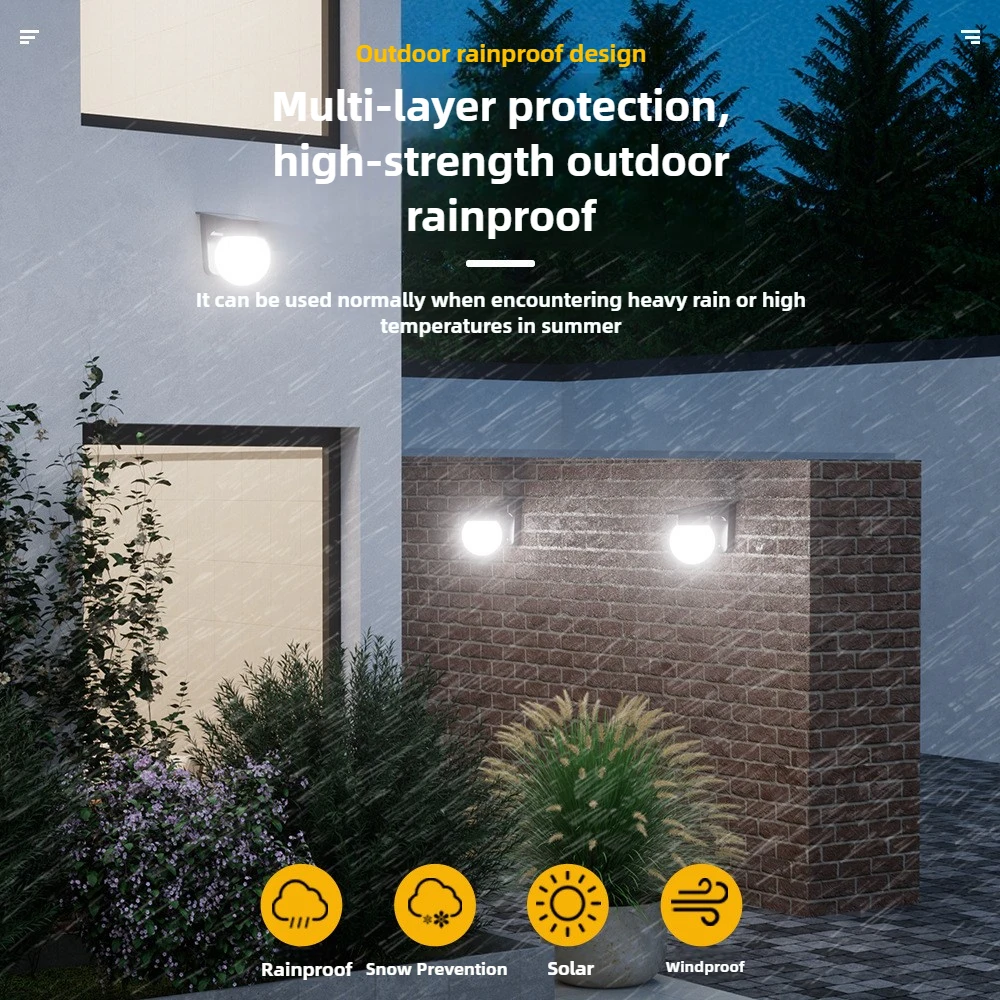 Solar Wall Lamp Waterproof Outdoor Garden Lamp For Pathway Landscape Yard Gate Light Landscape Path Yard Backyard Lawn