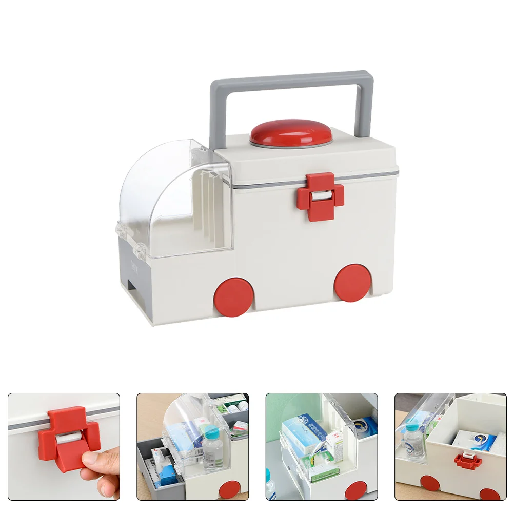 

Medical Kit Storage Case Container Box Medicine Storage Box Tin Household Pp Home Travel