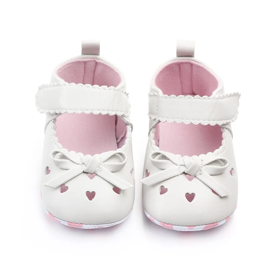 Fashion Infant Girls Shoes Soft Sole Footwear Toddler Cute Bows Princess Dress Flat for 1 Year Newborn Birthday Gifts Baby Items 2