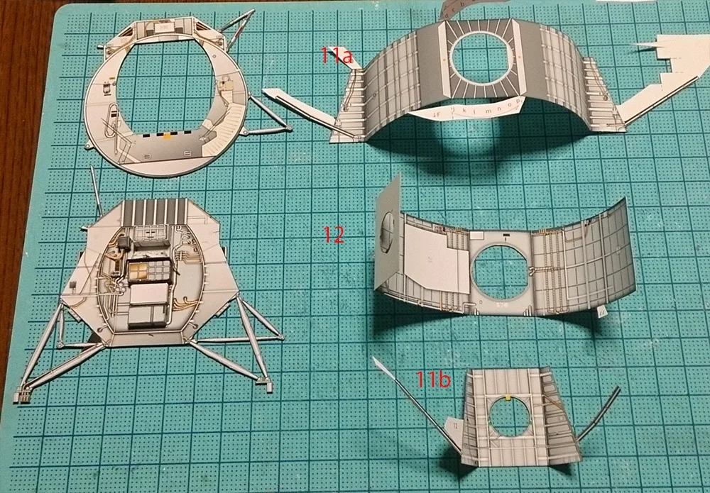 Apollo Plan 13 Lunar Module DIY 3D Paper Card Model Building Sets Construction Educational Toys Military Model toys Children