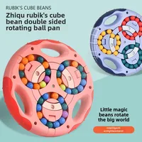 Puzzle Rotating Magic Bean Kindergarten Hand Early Education Finger Burger Magic Cube Top Double sided Fingertip Magic Plate Toy 1