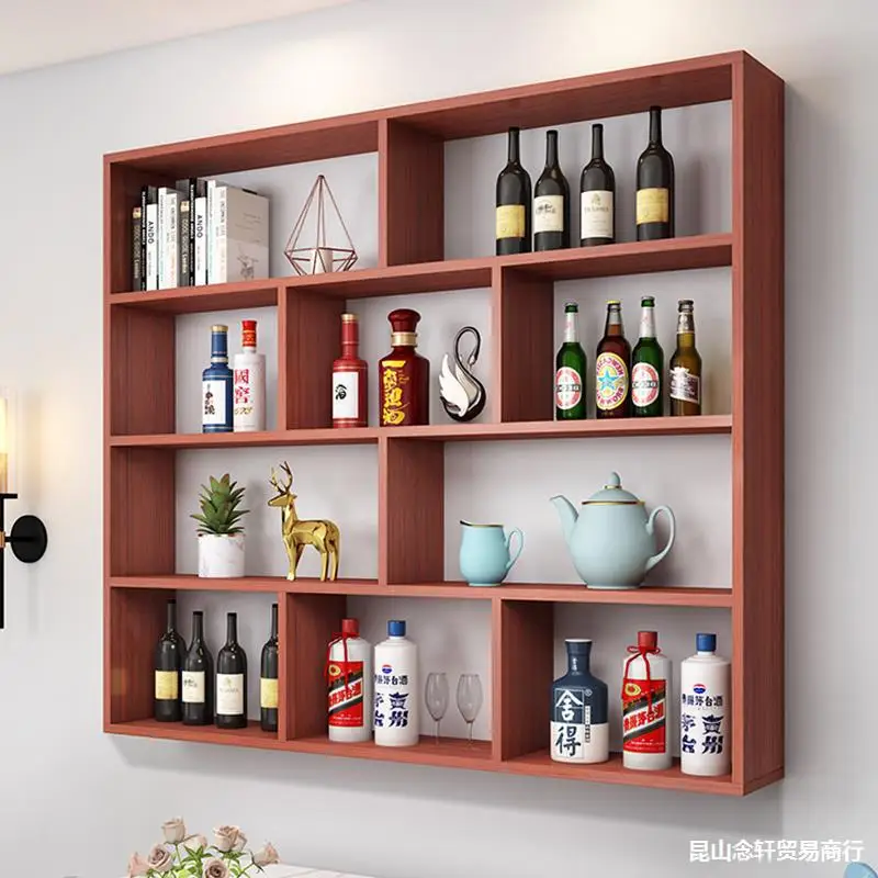 

Wine Rack Hotel Multi-Storey Hanging Restaurant Shelf Wine Cabinet Wall-Mounted Wine Rack Wine Rack About Wall Hanging Red Wine