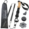 2Pcs Lightweight Trekking Sticks Canes Folding Climbing Poles Walking Poles 3-Folded Rod Cane for Sitting EVA+Cork Handle Sticks 2