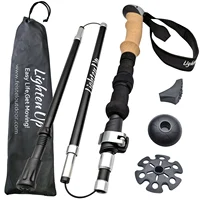 2Pcs Lightweight Trekking Sticks Canes Folding Climbing Poles Walking Poles 3-Folded Rod Cane for Sitting EVA+Cork Handle Sticks 2