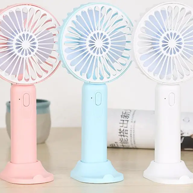 Kézi Hordozható Ventilátorok Usb Újratölthető Ventilátor Mini Asztali Léghűtő Kültéri Ventilátorhűtés Utazási 3 Szélsebesség 1000Mah