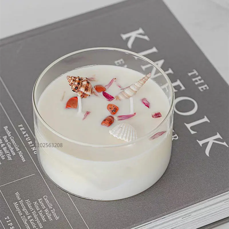 Candle Making Kit Candle Making Supplies Candle Tin Set Creative Round Diy Candle Empty Cups Heat Resistant Clear Bottle Glass Jars Handmade Dessert Scented Candles Glass Empty Jars