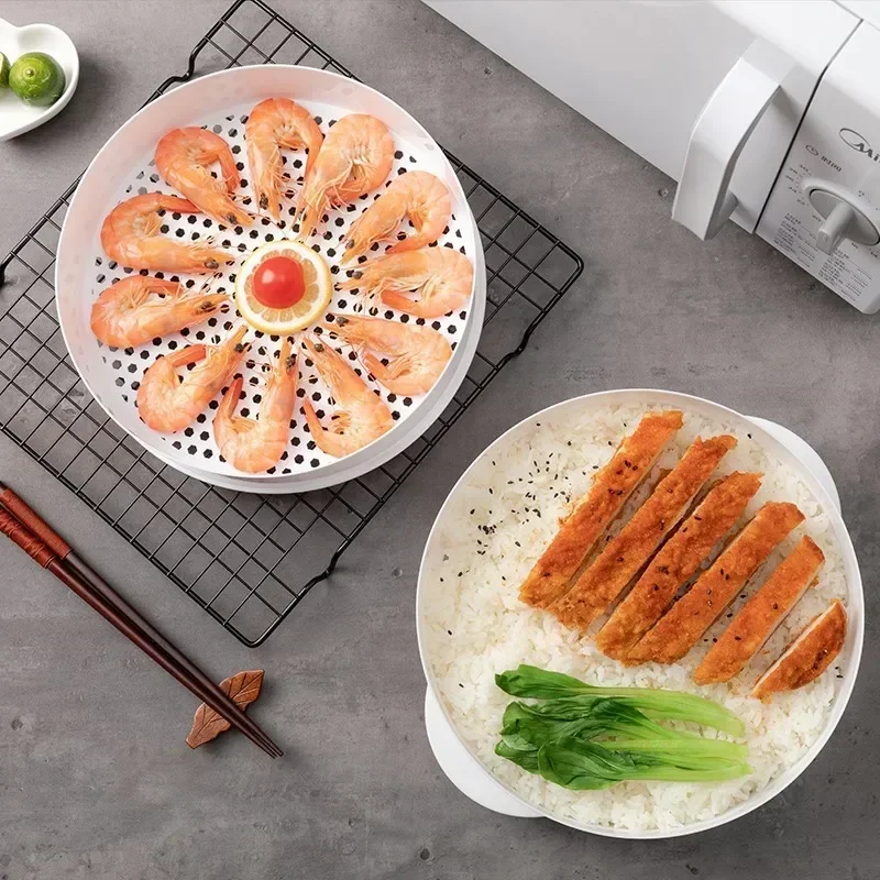Microwave Oven Box Steamer Rack Steamer Basket Microwave Oven Special Steamer Steamed Dumpling Rice Container