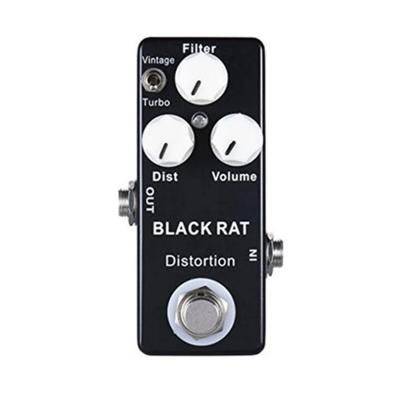 

40GE Reliable Black Distortion Pedal High-Gains Distortion with LED