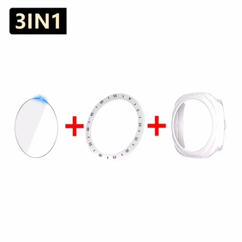 3-in-1 Protective Screen Cover with Tempered Glass and Bezel Ring