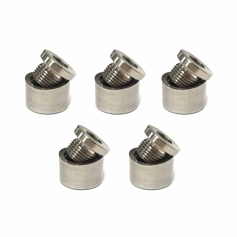 

5 шт. M18X1.5 кислородный датчик, гайка, заглушка SS304, шлицевая сварочная гайка, заглушка