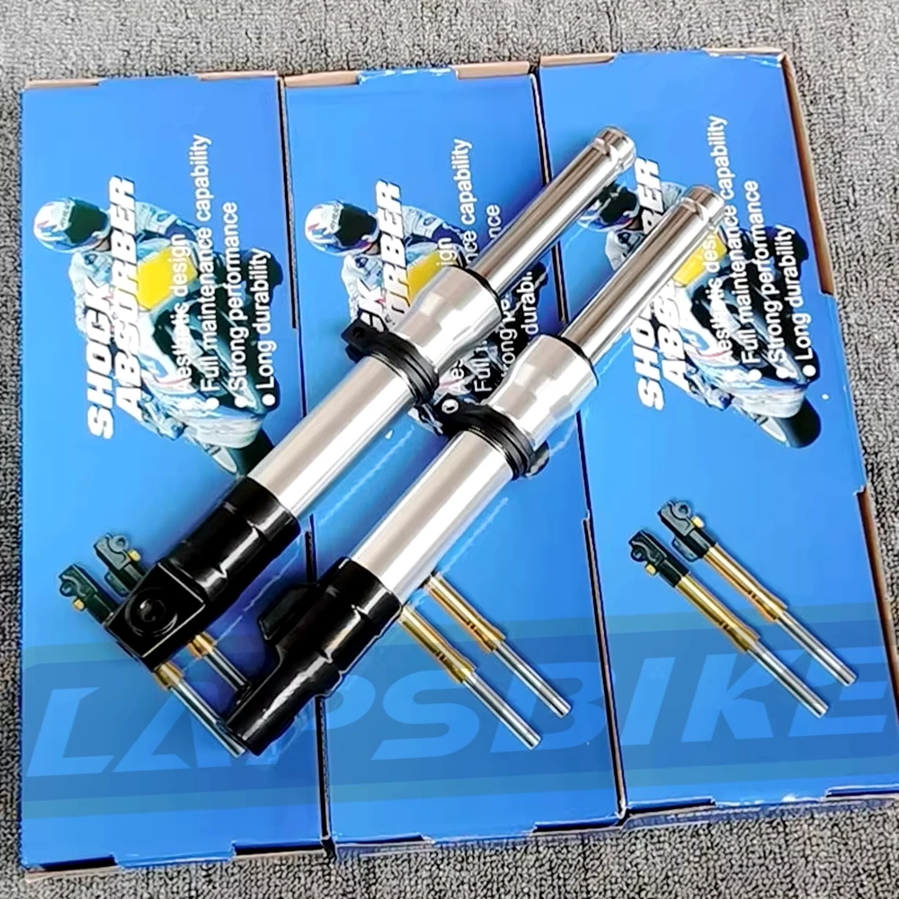 DIO50 AF17/18/27/28 ZX34/35 Z4 55/56 개조용 드럼 브레이크 프론트 쇼크 업소버 CNC 27코어 370mm 프론트 포크 쇼크 업소버