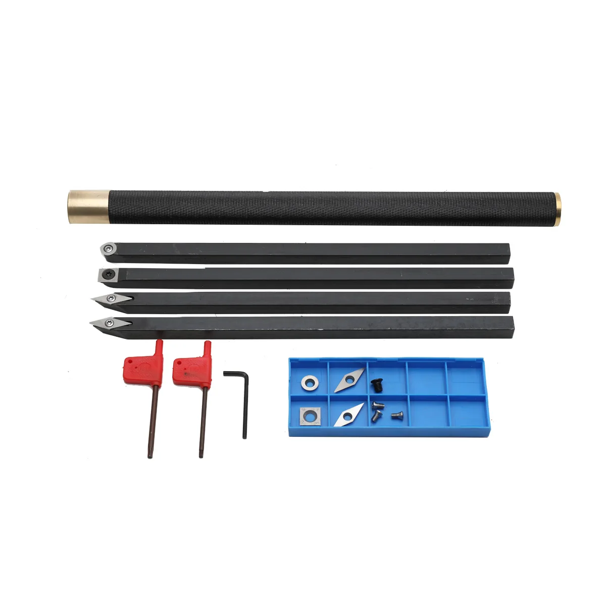 Woodworking Lathe Turning Tool kit Lathe Turning Tool Holder Boring Bar Sets with Hard Alloyl Insert Wrench Kit