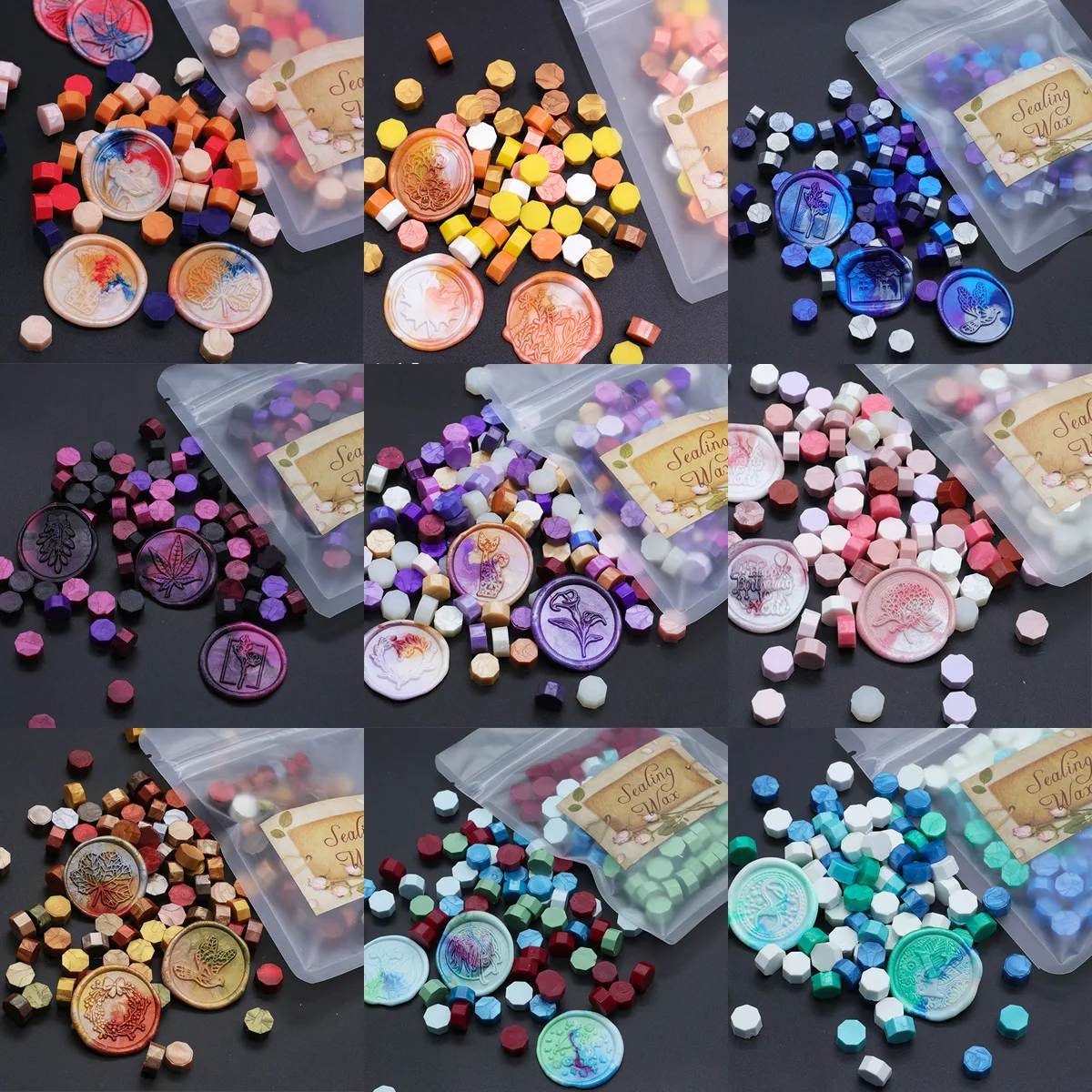 

100pcs Mixed Color Sealing Wax Beads Nuggets for Wax Seal Stamp Great for Embellishment of Cards Envelopes Wedding Invitations