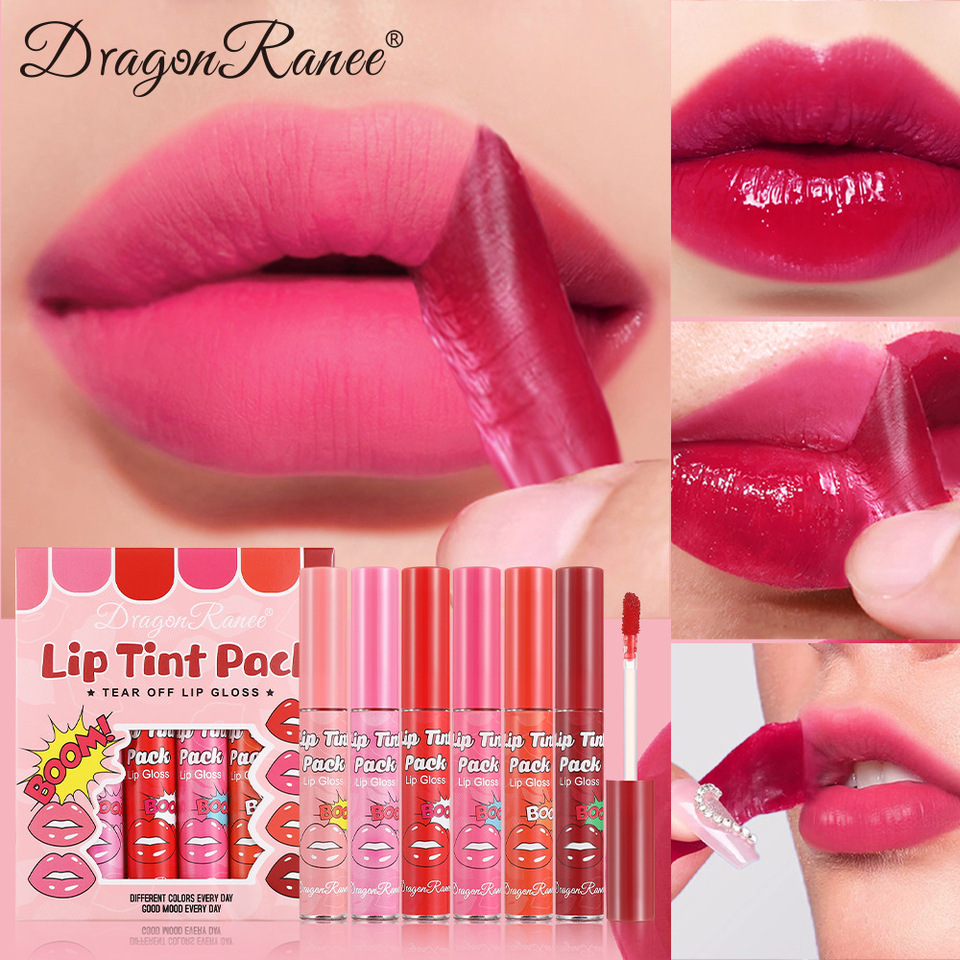 Tear Off Lip Color Waterproof Long Term Moisturizing Lipstick Non Filling Non Graduated Cup Non Filling Lip Glaze