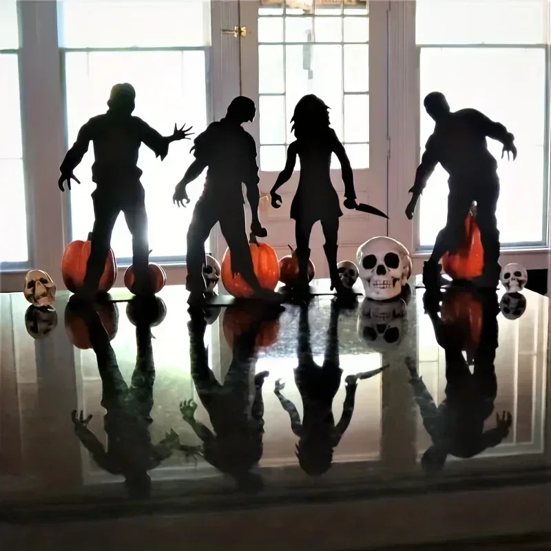 

metal iron Halloween Desktop Shadow Figure home decor Halloween Decoration Horror Movie Character Zombie Tabletop Figure Garden