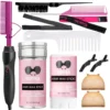 Electric Hot Heating Comb Curling Iron Pressing Comb for Wig Fast Heating Straightening Brush Hair Wax Stick Styling Tool Set 1